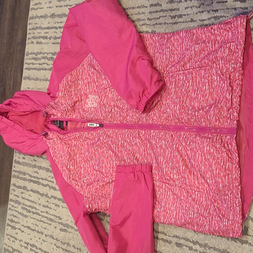 NWOT Coconut creek pink hooded windbreaker jacket